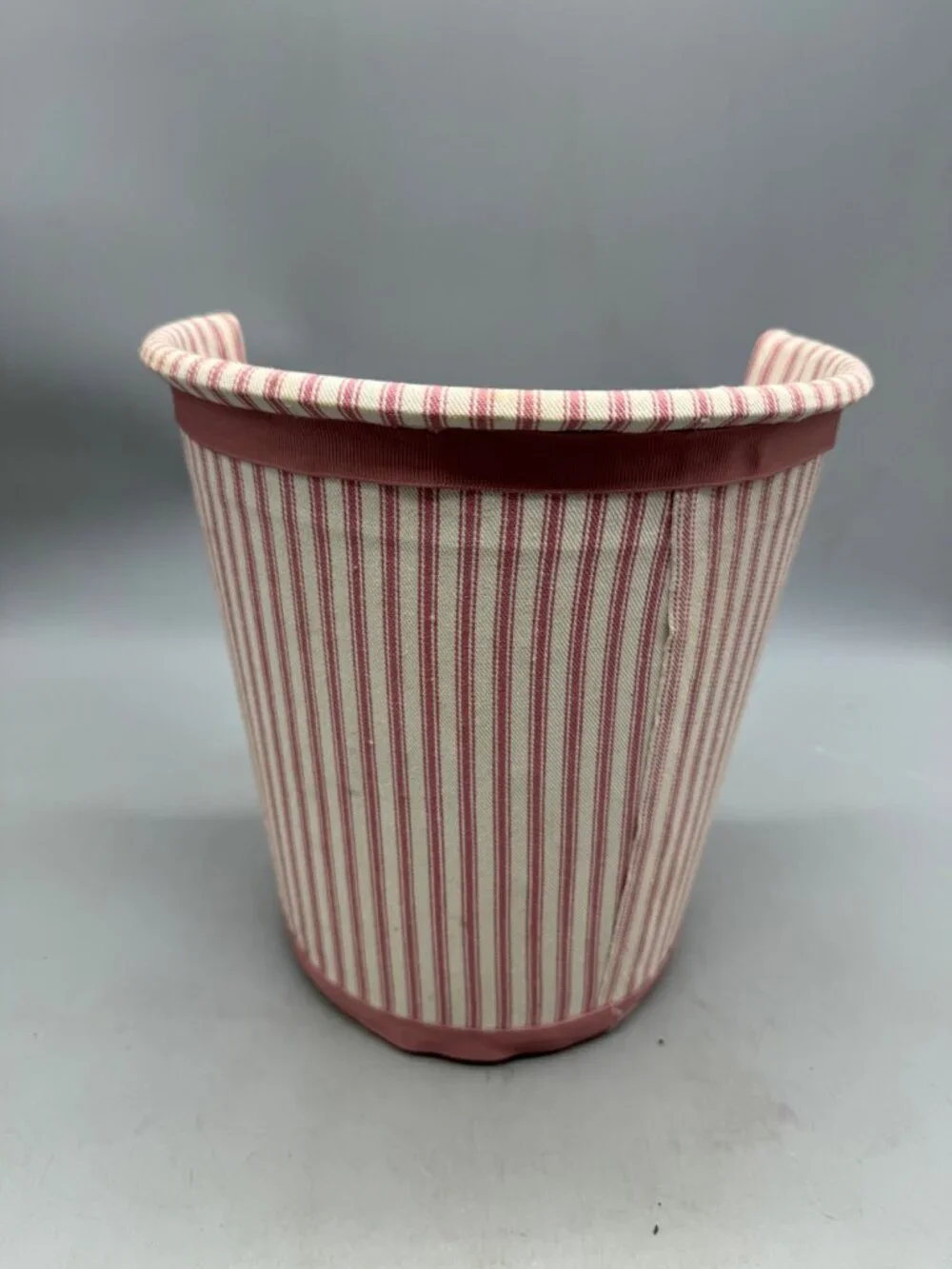 Vintage Pink & White Striped Doll Chair With Plastic Base READ